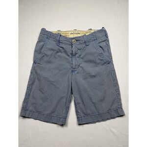 Abercrombie Shorts Boys 14 Blue Striped Chino Adjustable Waist Casual Summer